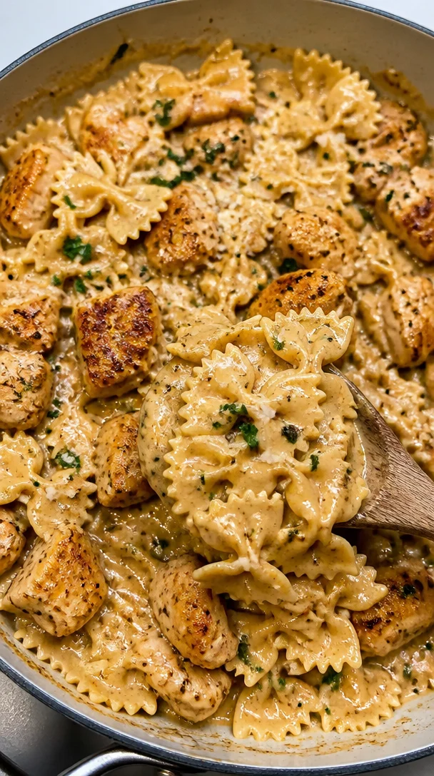 Creamy Cajun Garlic Herb Chicken Bowtie Pasta Recipe for Family Dinner
