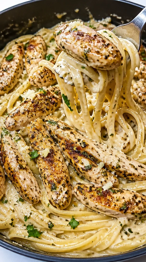 Creamy Chicken Linguine Alfredo Recipe for Family Dinner