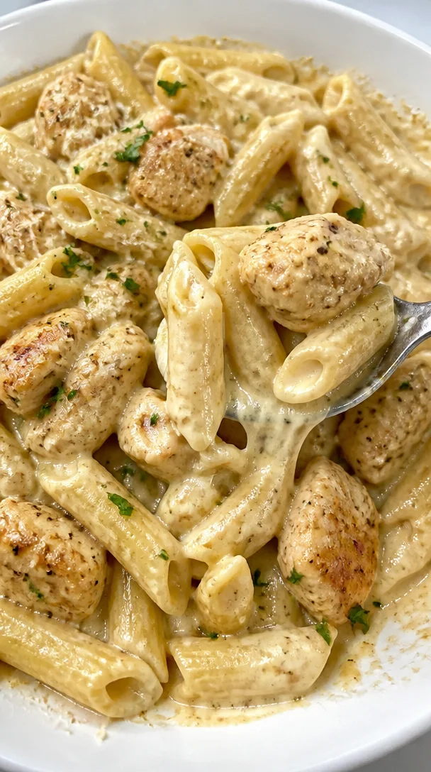 Creamy Chicken Penne Recipe with Alfredo for Family Dinner