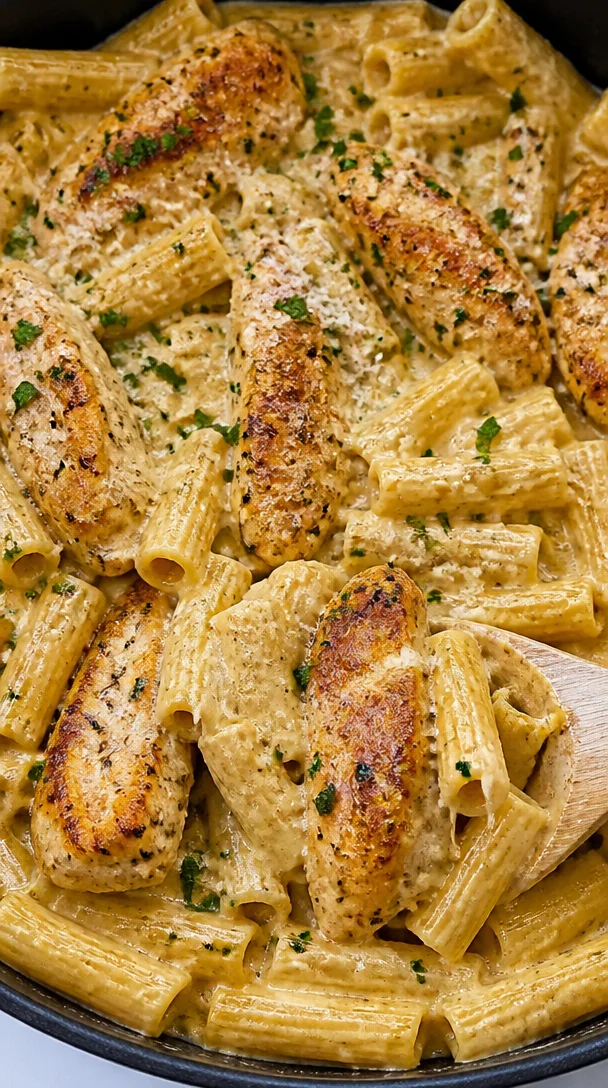 Creamy Chicken Rigatoni With Garlic Sauce For Busy Weeknights