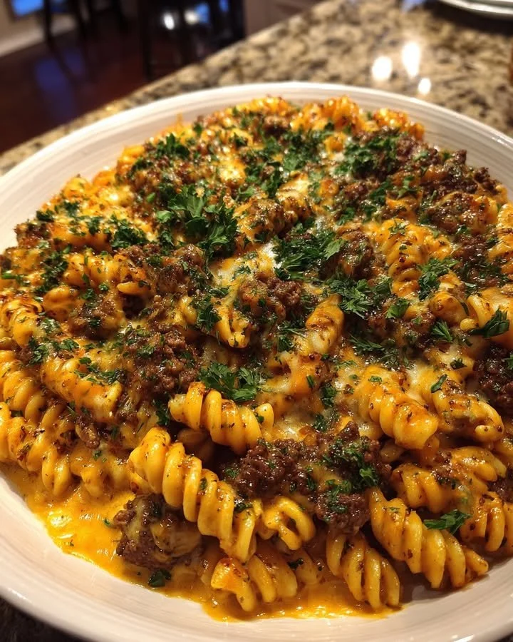 Creamy Garlic Butter Beef Rotini Recipe for Family Dinner
