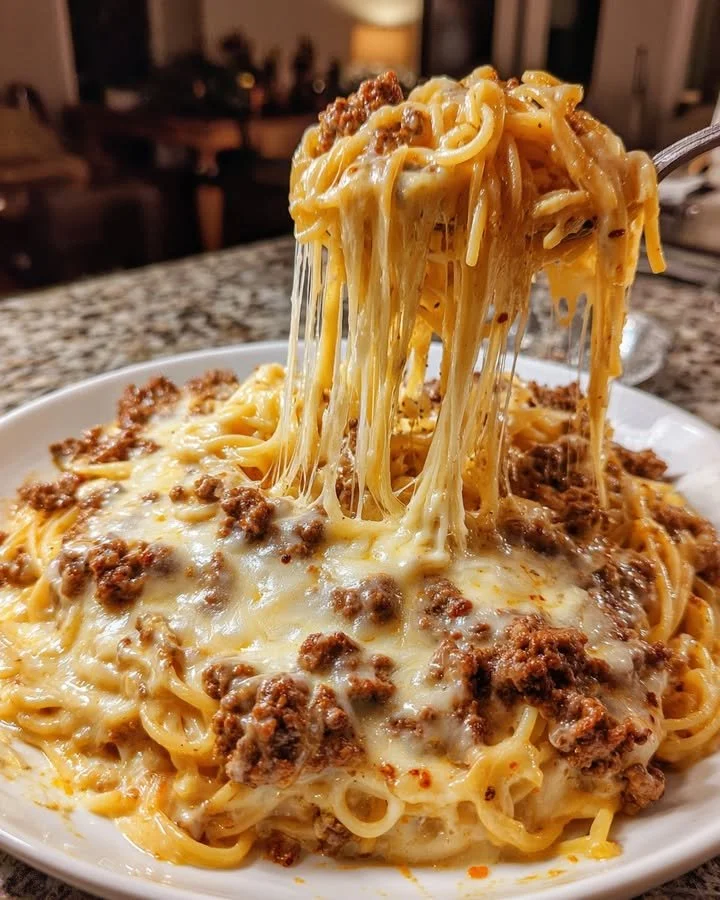 Creamy Garlic Butter Beef Spaghetti Recipe for Family Dinner