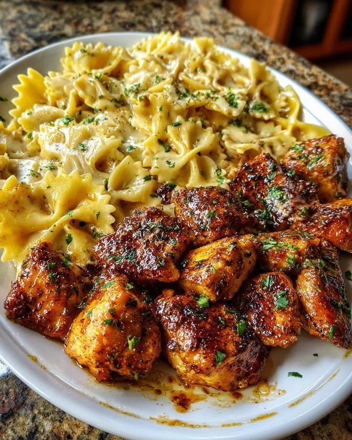 Creamy Garlic Butter Chicken Bowtie Pasta Recipe for Family Dinner