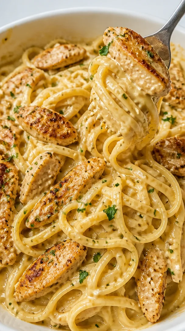 Creamy Garlic Butter Chicken Linguine Recipe for Family Dinner