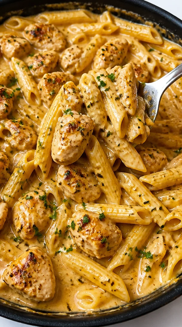 Creamy Garlic Butter Chicken Penne Gouda Recipe for Family Dinner