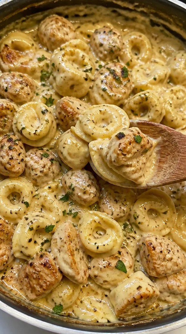 Creamy Garlic Butter Chicken Tortellini With Parmesan For The Week