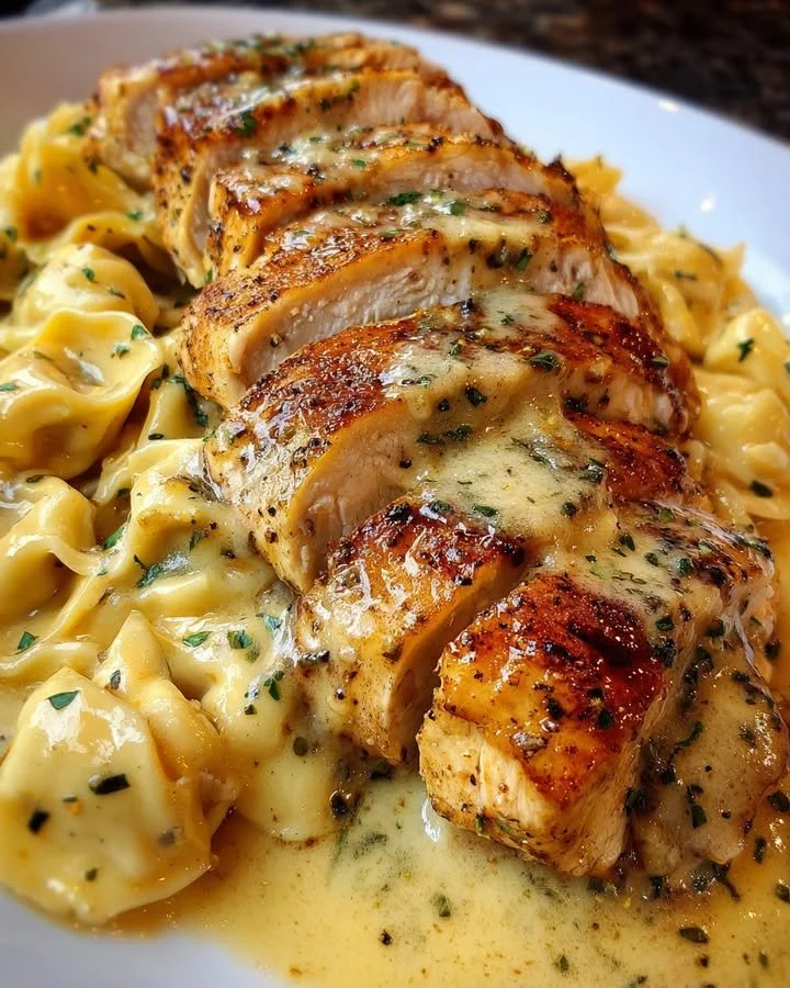 Creamy Garlic Herb Chicken Tortellini Recipe for Family Dinner