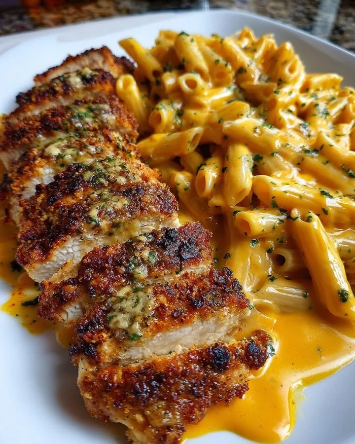 Creamy Garlic Parmesan Chicken Recipe With Penne For Family Dinner