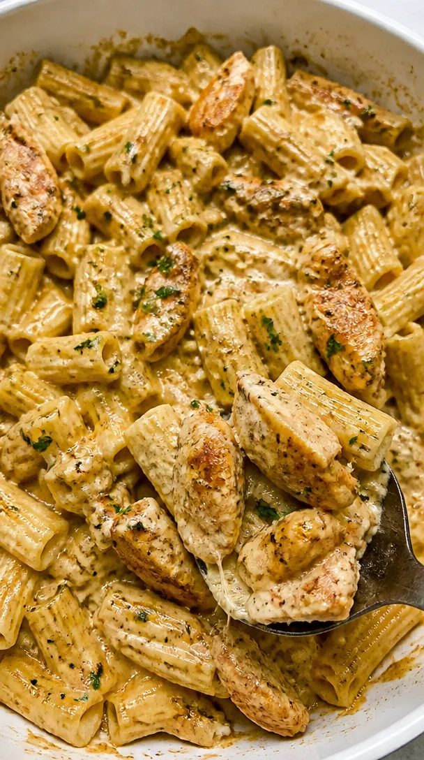Creamy Garlic Parmesan Chicken Rigatoni Recipe for Family Dinner