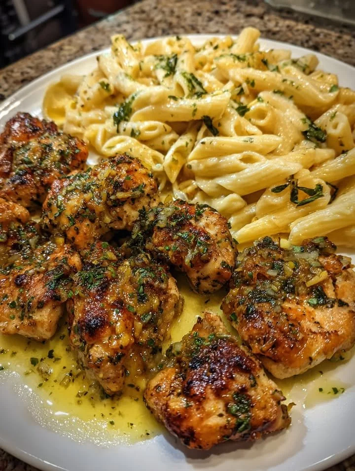 Creamy Lemon Garlic Butter Chicken Penne Recipe For Family Dinner