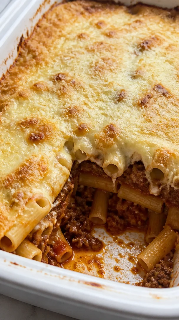 Creamy Pastitsio Recipe with Bechamel and Parmesan for Family Dinner