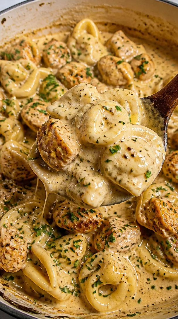 Easy Garlic Butter Chicken Tortellini With Velveeta Sauce For The Week