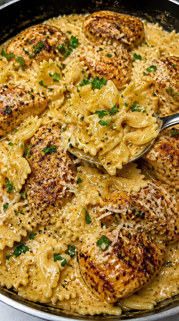 Easy Golden Cajun Chicken Bowties Recipe For Family Dinner