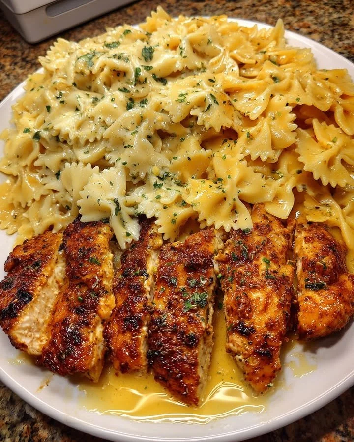 Easy Golden Cajun Chicken Bowties Recipe For Family Dinner