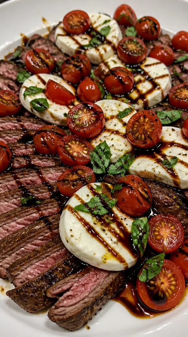 Easy Grilled Flank Steak With Balsamic Caprese For The Week