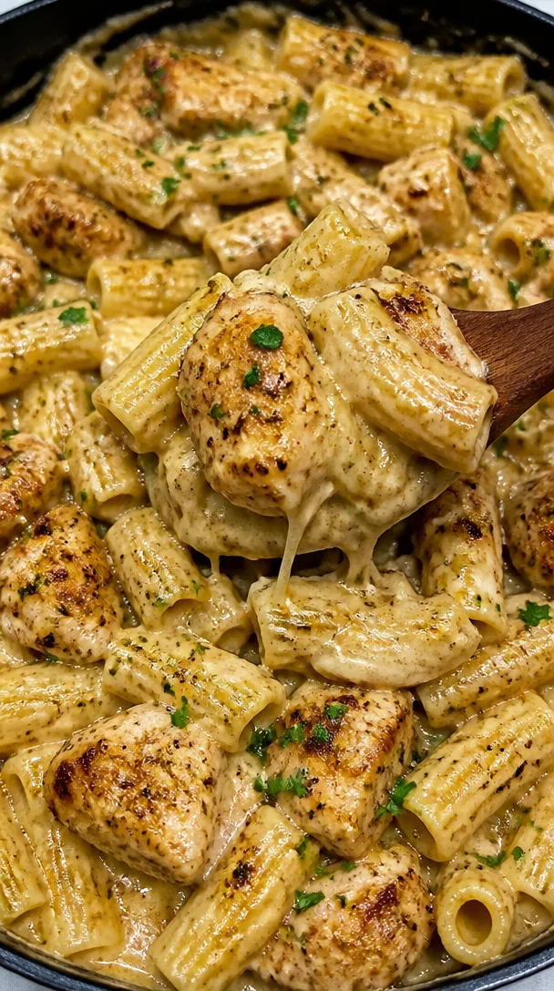 One Pot Cajun Chicken Rigatoni With Mozzarella Sauce For Family Dinner