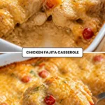 Delicious Chicken Fajita Casserole served in a dish with colorful toppings.