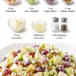 Delicious Waldorf Salad with apples, walnuts, and celery served in a bowl