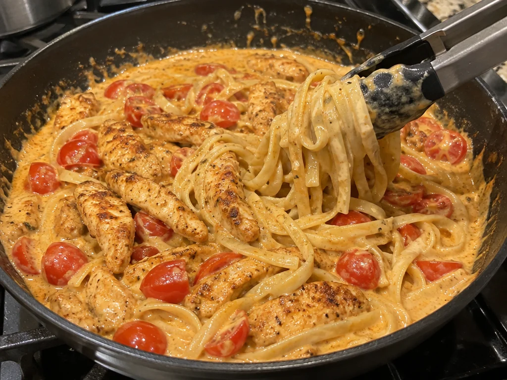 Cajun Chicken with Creamy Parmesan Pasta Sauce