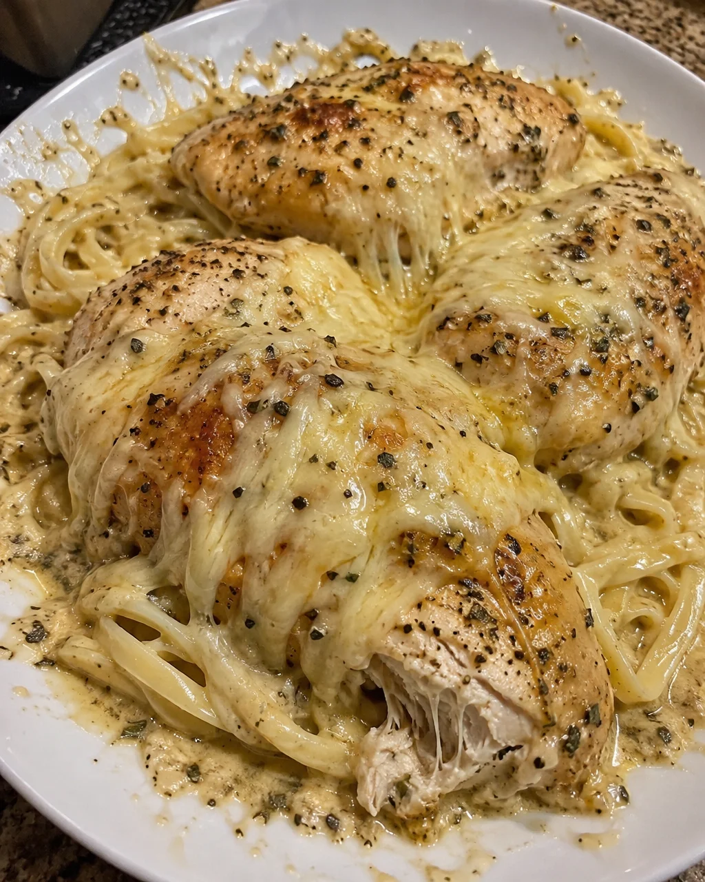 Cheesy Mozzarella Slow Cooker Chicken