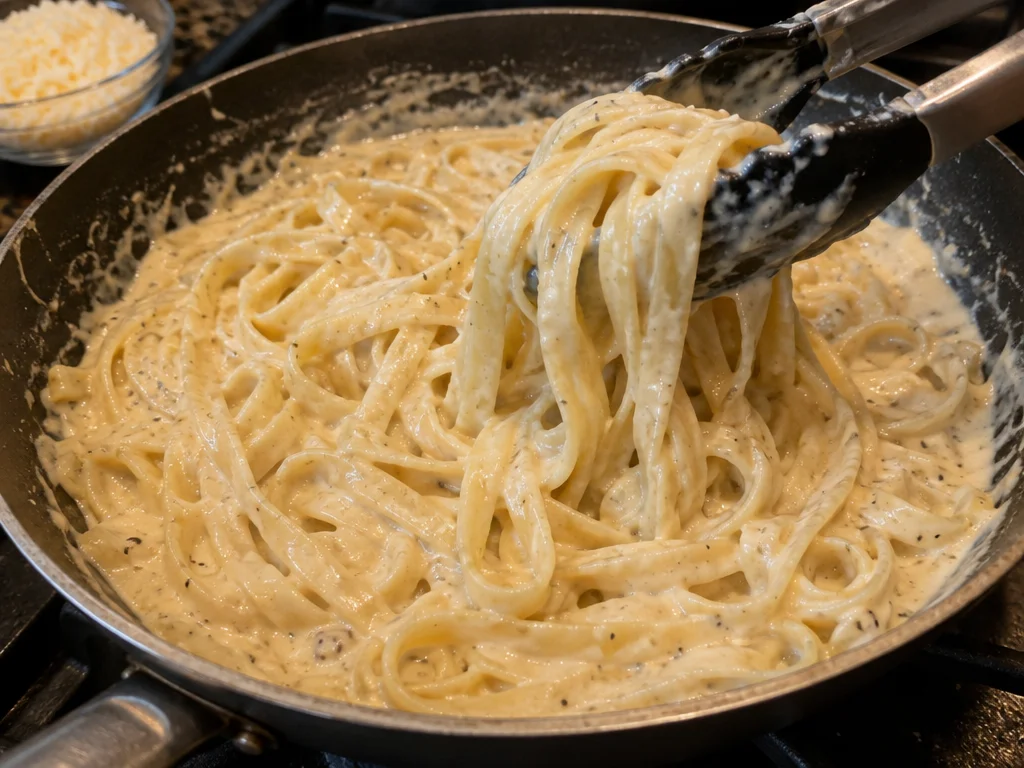 Creamy Alfredo Pasta with Spicy Cajun Steak