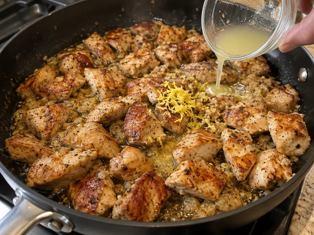 Creamy Bowtie Pasta with Lemon Garlic Chicken
