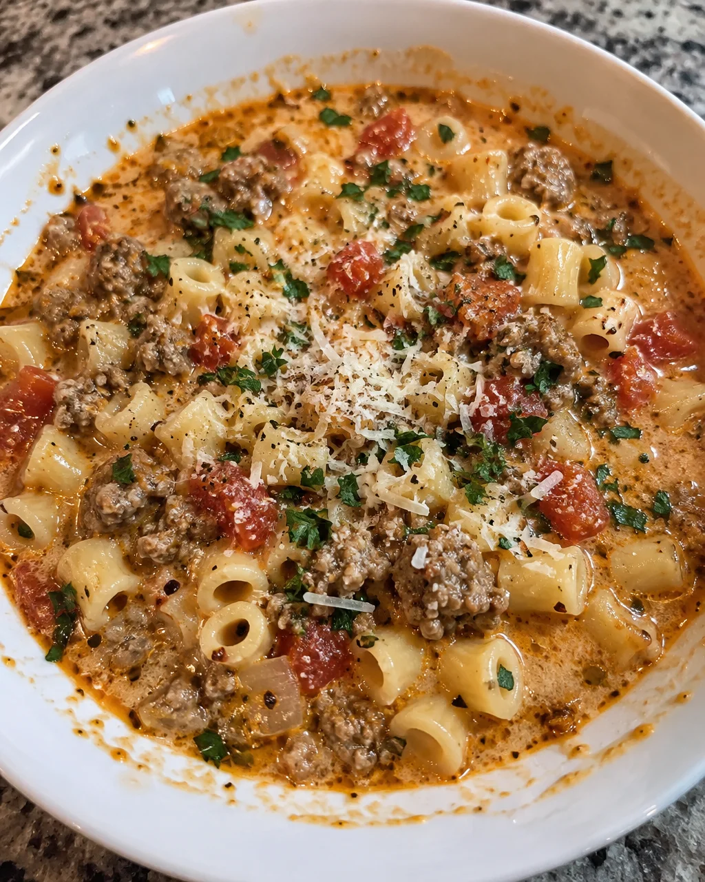 Creamy Italian Sausage Parmesan Soup