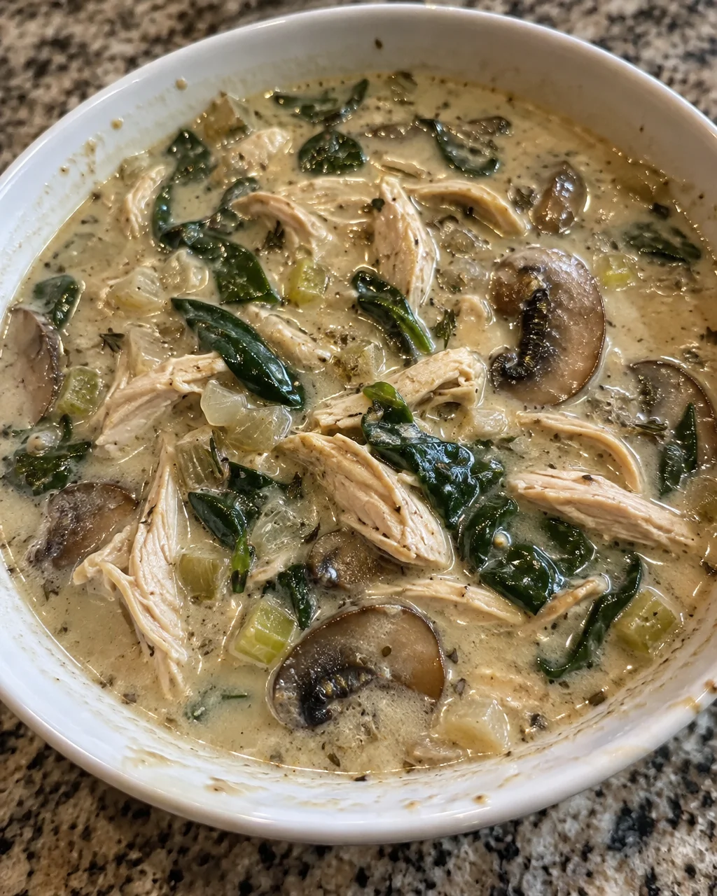 Creamy Rotisserie Chicken Mushroom Soup