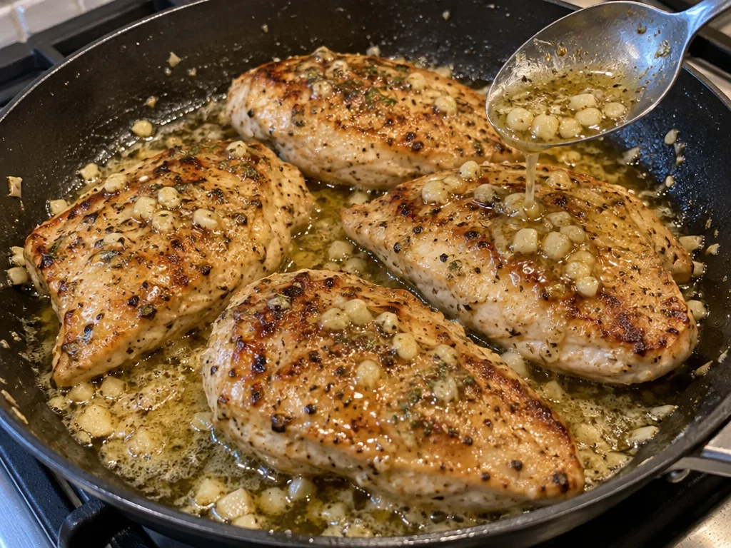 Parmesan Rice with Garlic Butter Chicken